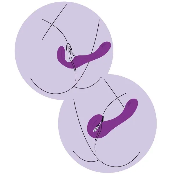 Xocoon – 2 In 1 Strapless Strap-On Vibrator mit Fernbedienung Lila von Xocoon | Fesselliebe.de