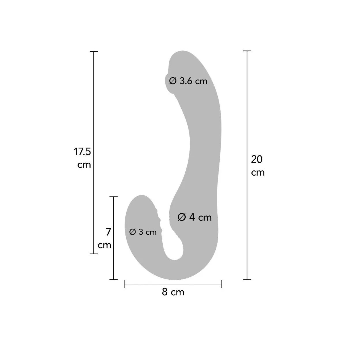 Xocoon – 2 In 1 Strapless Strap-On Vibrator mit Fernbedienung Lila von Xocoon | Fesselliebe.de