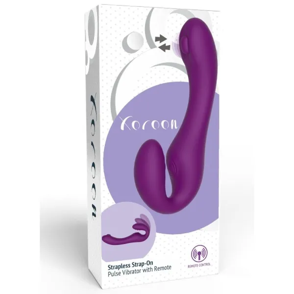 Xocoon – 2 In 1 Strapless Strap-On Vibrator mit Fernbedienung Lila von Xocoon | Fesselliebe.de