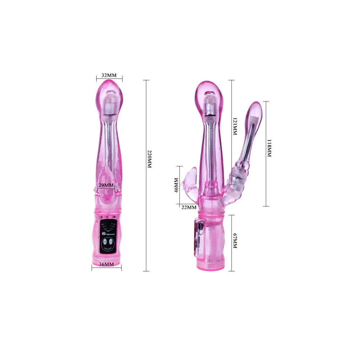 Flexibler Vibrator mit Analstimulator von Baile Vibrators | Fesselliebe.de