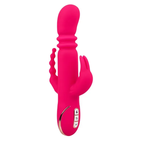 Jack Fantasy Dreifach Beheizter Vibrator Rabbit Rosa von Calexotics | Fesselliebe.de