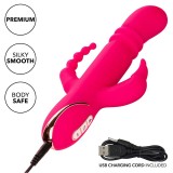 Jack Fantasy Dreifach Beheizter Vibrator Rabbit Rosa von Calexotics | Fesselliebe.de