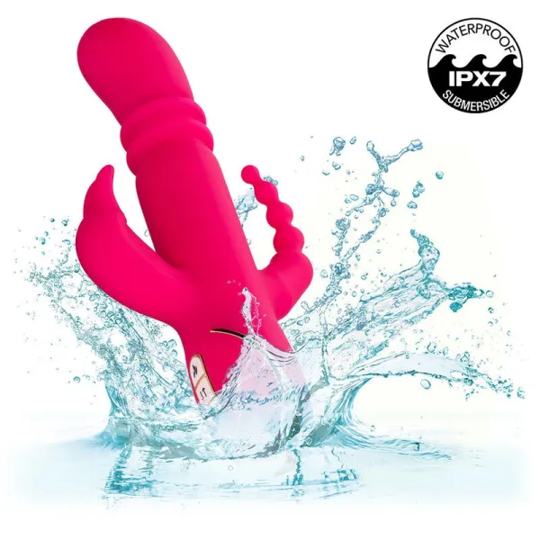 Jack Fantasy Dreifach Beheizter Vibrator Rabbit Rosa von Calexotics | Fesselliebe.de