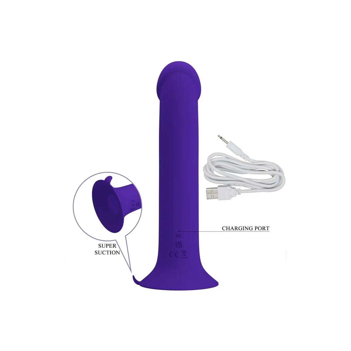 Murray Youth Vibrierender Dildo & wiederaufladbarer Violett von Pretty Love Led | Fesselliebe.de