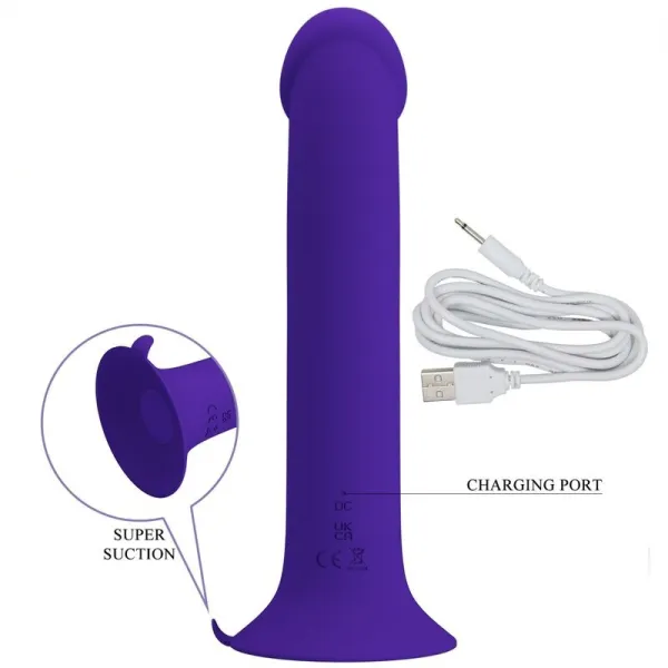 Murray Youth Vibrierender Dildo & wiederaufladbarer Violett von Pretty Love Led | Fesselliebe.de