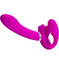 Valerie Doppel-Strap-On-Vibrator 12 Vibrationen Lila von Pretty Love