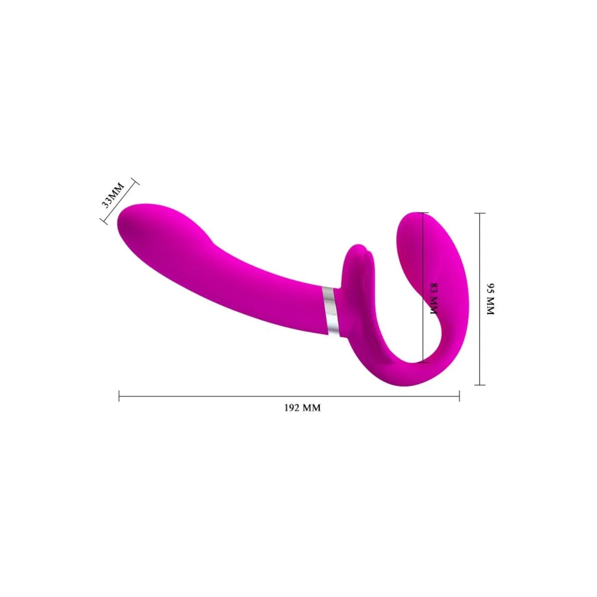 Valerie Doppel-Strap-On-Vibrator 12 Vibrationen Lila von Pretty Love | Fesselliebe.de