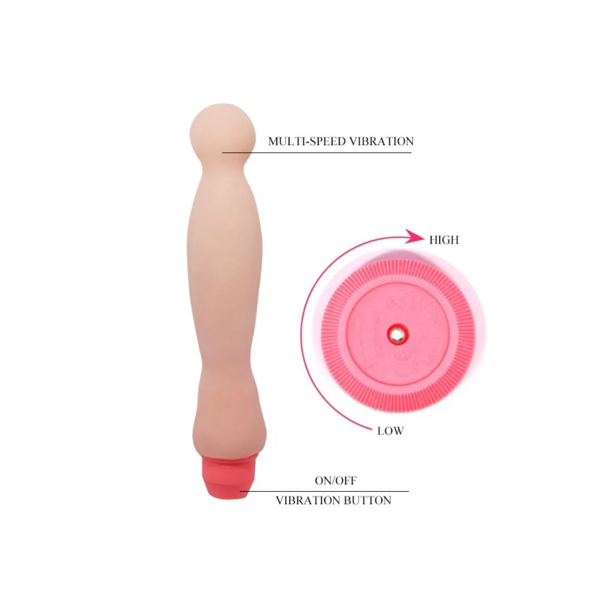 Flexi Vibe Sensual Rückenvibrator 22 cm von Baile Vibrators | Fesselliebe.de