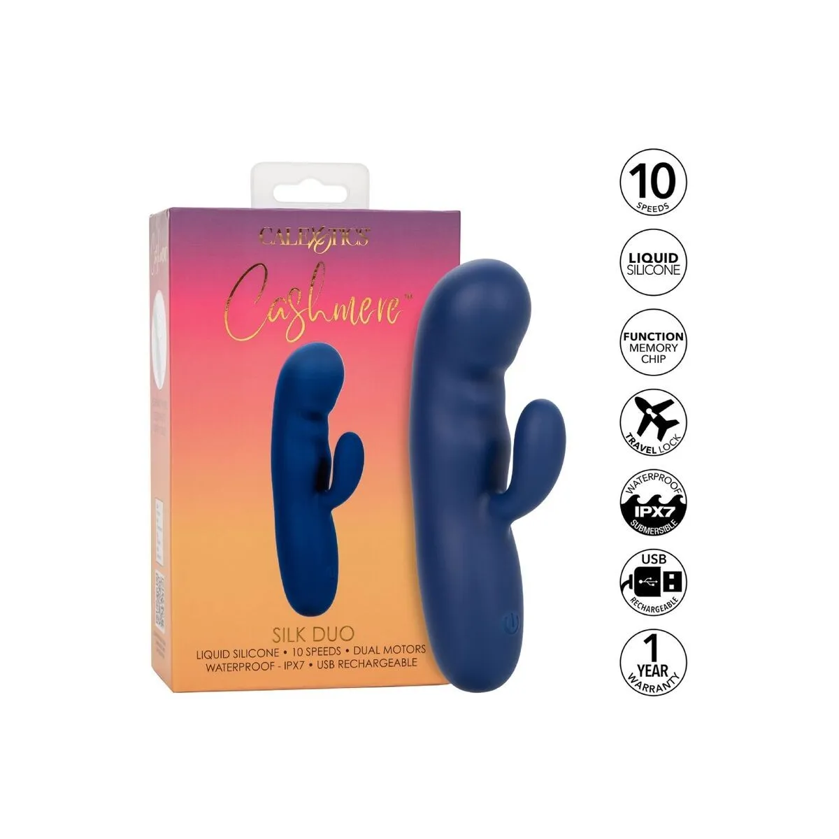 Cashmere-Seiden-Duo-Blau von Calexotics | Fesselliebe.de
