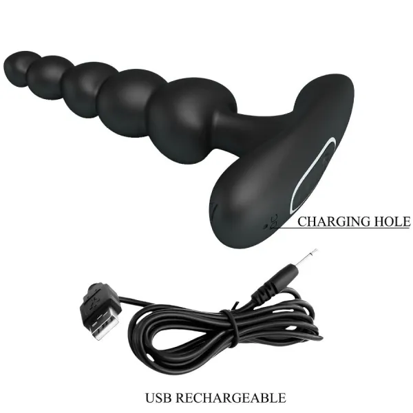 Corban Analvibrator 10 Vibrationen Schwarz von Pretty Love | Fesselliebe.de