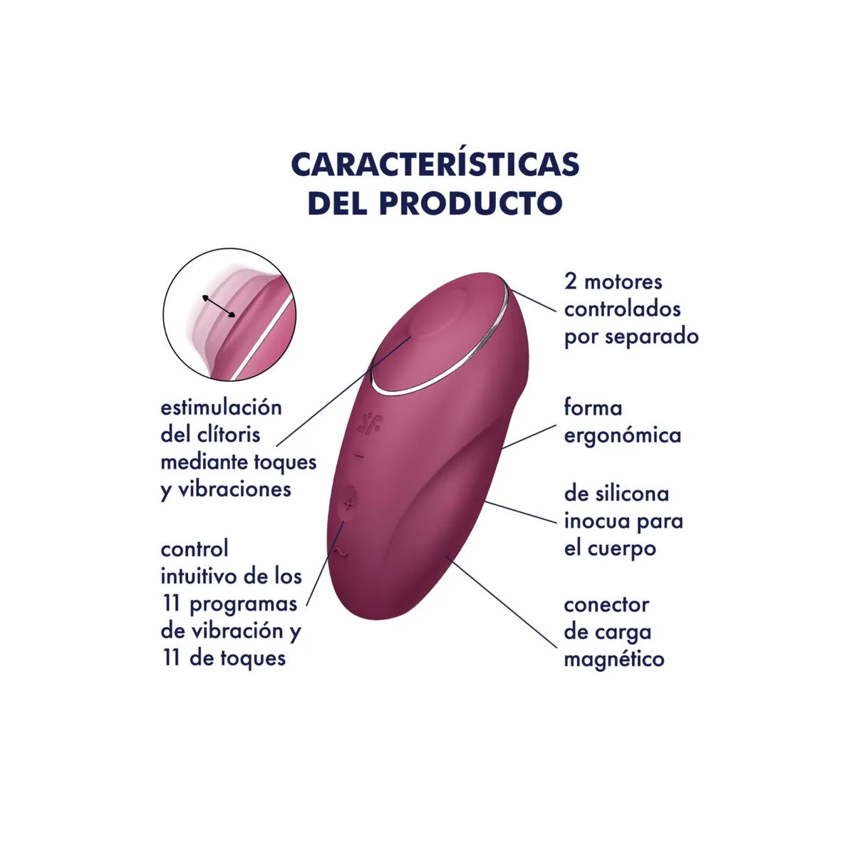 Tap & Climax 1 Auflegvibrator Rot von Satisfyer Layons | Fesselliebe.de