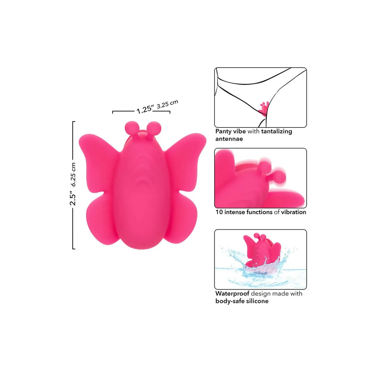 Neon Vibes der Flutter Vibe Stimulator 10 Vibrationen Rosa von Calexotics | Fesselliebe.de