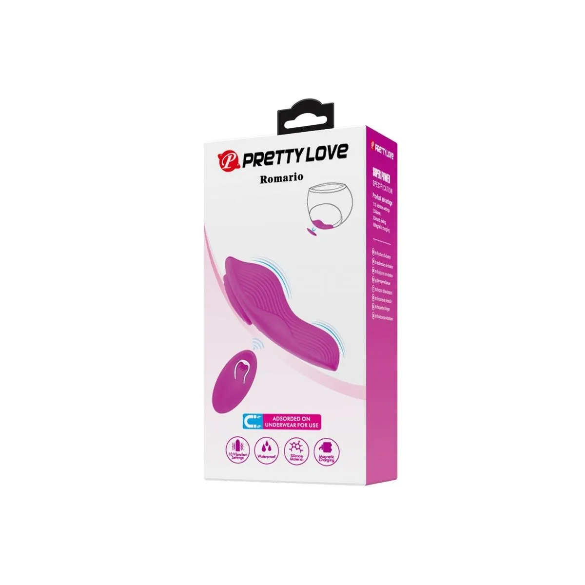 Romario Auflegbarer Klitoris-Stimulator mit Fernbedienung Rosa von Pretty Love | Fesselliebe.de