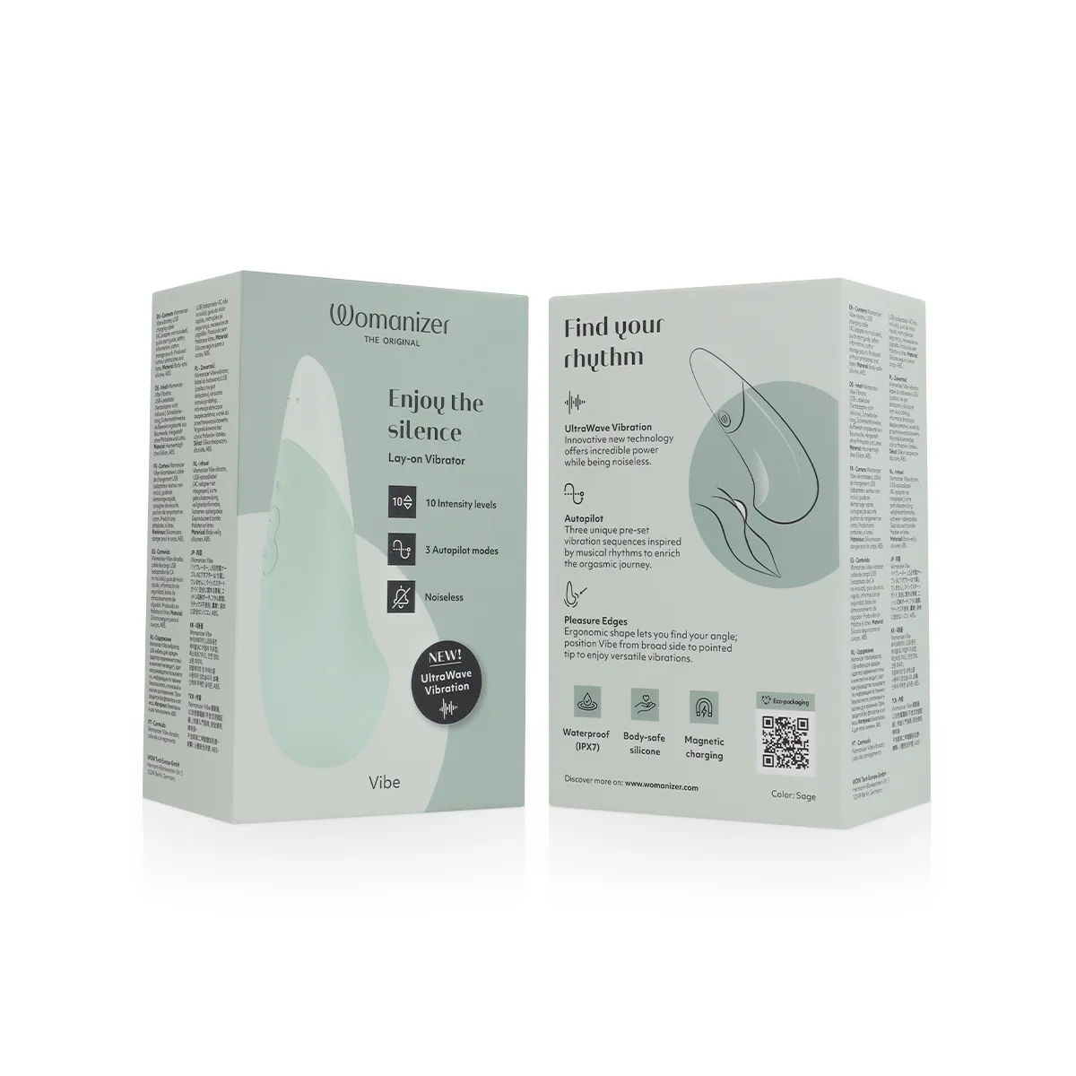 Vibe Lay-On Silent Vibrator Sage von Womanizer | Fesselliebe.de