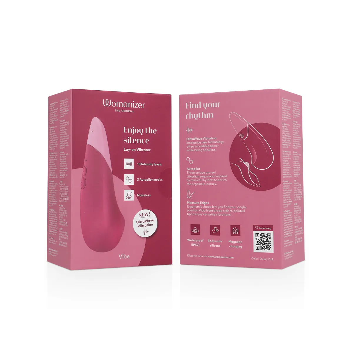 Vibe Lay-On Silent Vibrator Dusky Pink von Womanizer | Fesselliebe.de