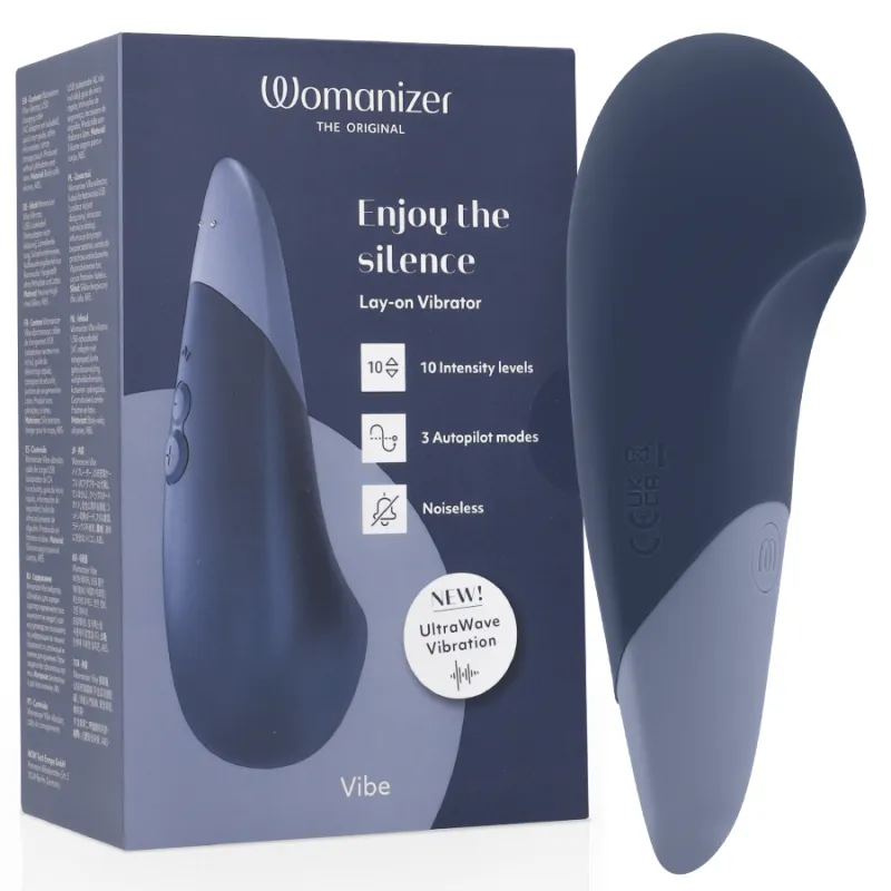 Vibe Lay-On Silent Vibrator Dunkelblau von Womanizer | Fesselliebe.de