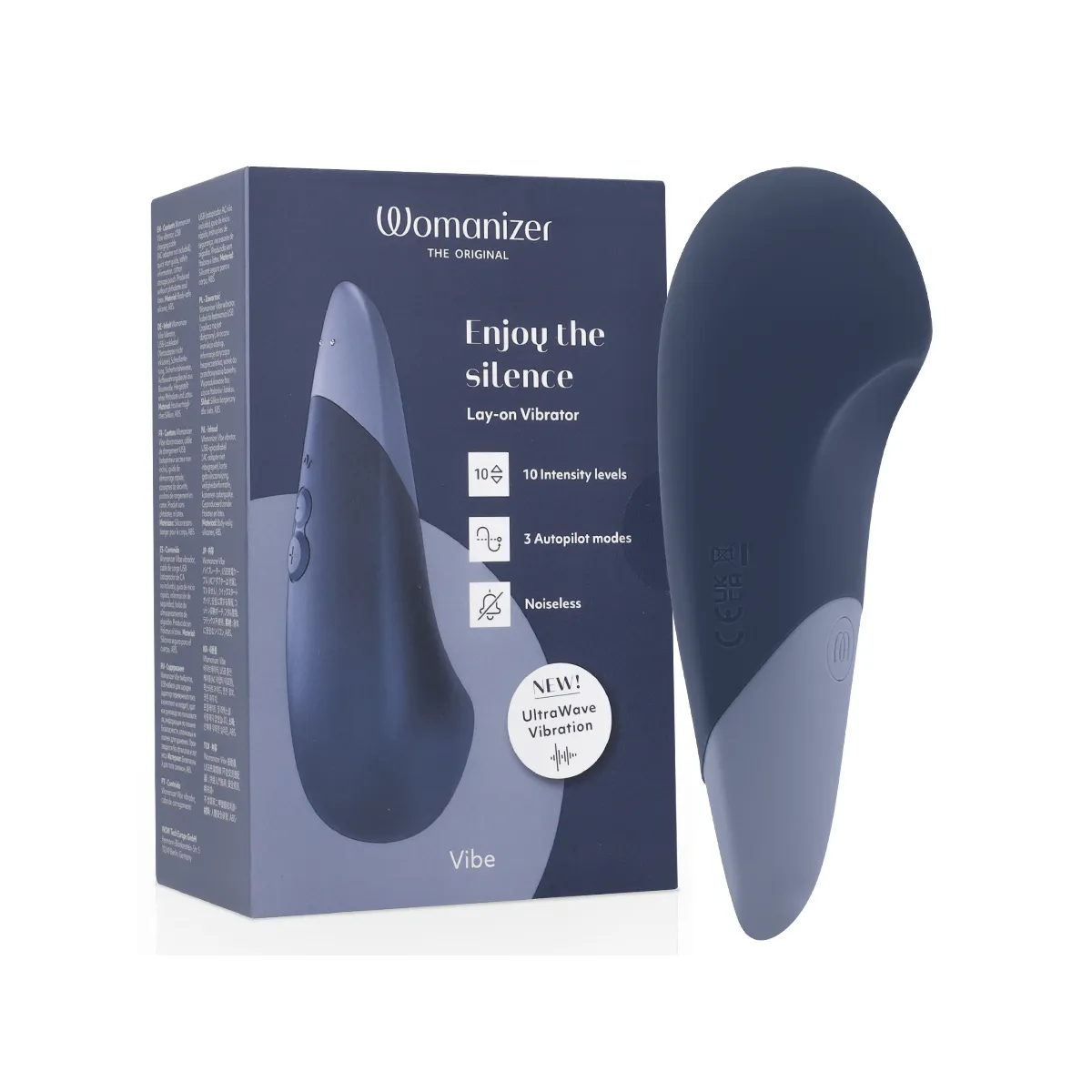 Vibe Lay-On Silent Vibrator Dunkelblau von Womanizer | Fesselliebe.de