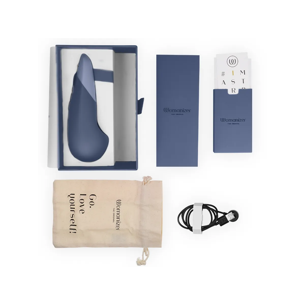 Vibe Lay-On Silent Vibrator Dunkelblau von Womanizer | Fesselliebe.de