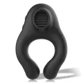 Vibratorring aus Silikon, 3 Motoren, wiederaufladbar, Schwarz von Black&Silver