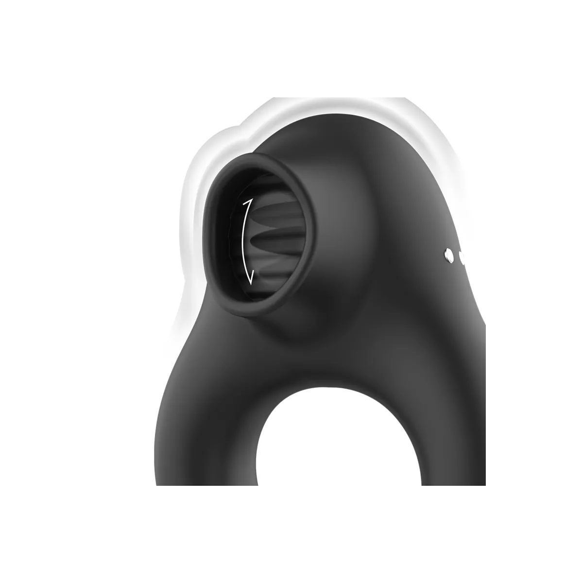 Vibratorring aus Silikon, 3 Motoren, wiederaufladbar, Schwarz von Black&Silver | Fesselliebe.de