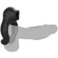 Vibratorring aus Silikon, 3 Motoren, wiederaufladbar, Schwarz von Black&Silver