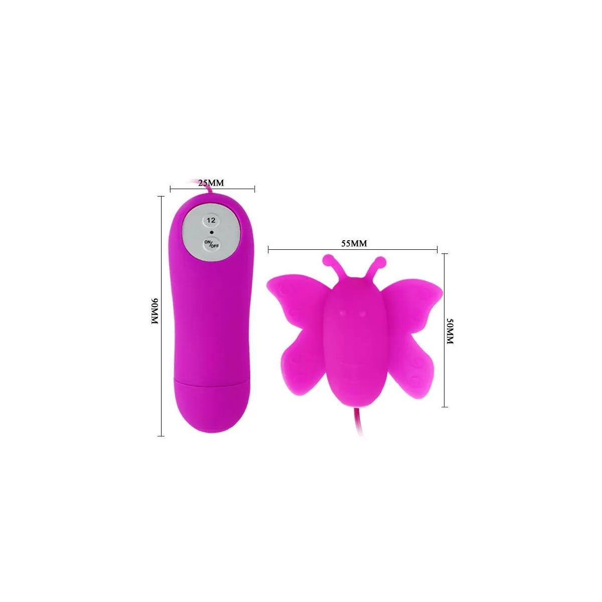 Love Eggs Butterfly Clitoris Stimulator 12 Geschwindigkeiten Lila mit Fernbedienung von Baile Stimulating | Fesselliebe.de