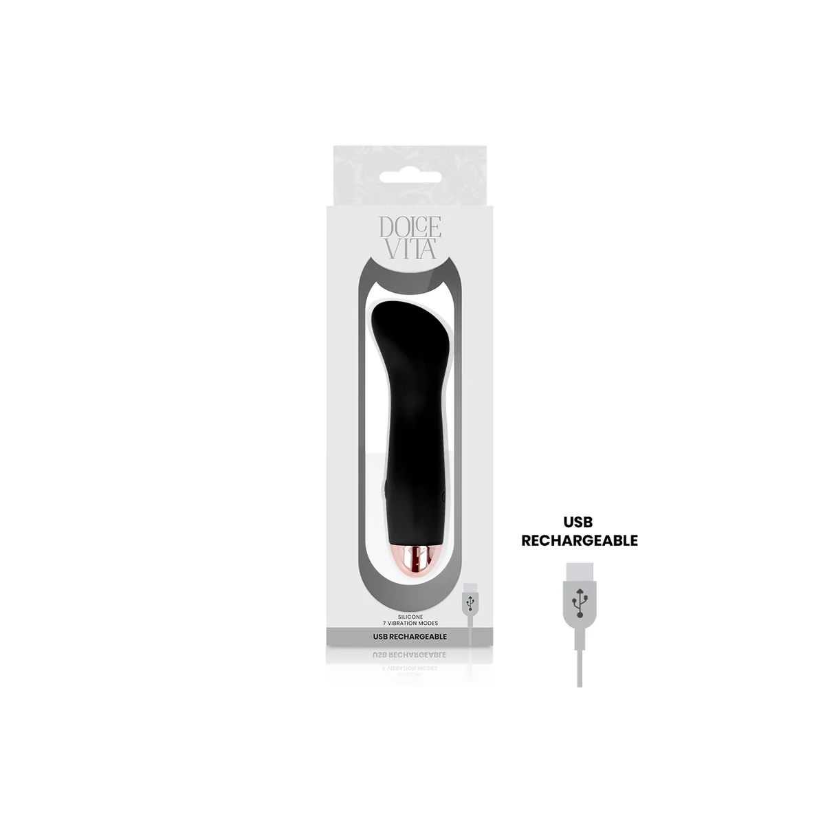 Aufladbarer Vibrator eine Schwarze 7-Geschwindigkeit von Dolce Vita | Fesselliebe.de