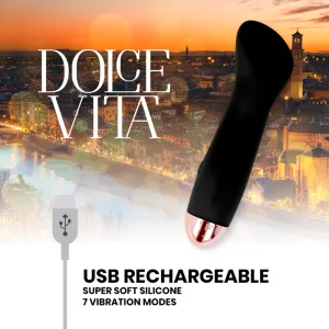 Aufladbarer Vibrator eine Schwarze 7-Geschwindigkeit von Dolce Vita