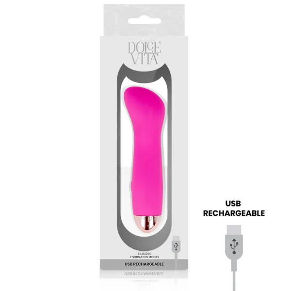 Aufladbarer Vibrator eine Rosa 7 Geschwindigkeit von Dolce Vita | Fesselliebe.de