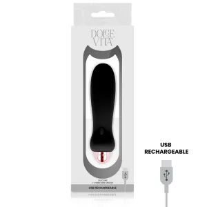 Aufladbarer Vibrator Fünf Schwarz 7 Geschwindigkeiten von Dolce Vita