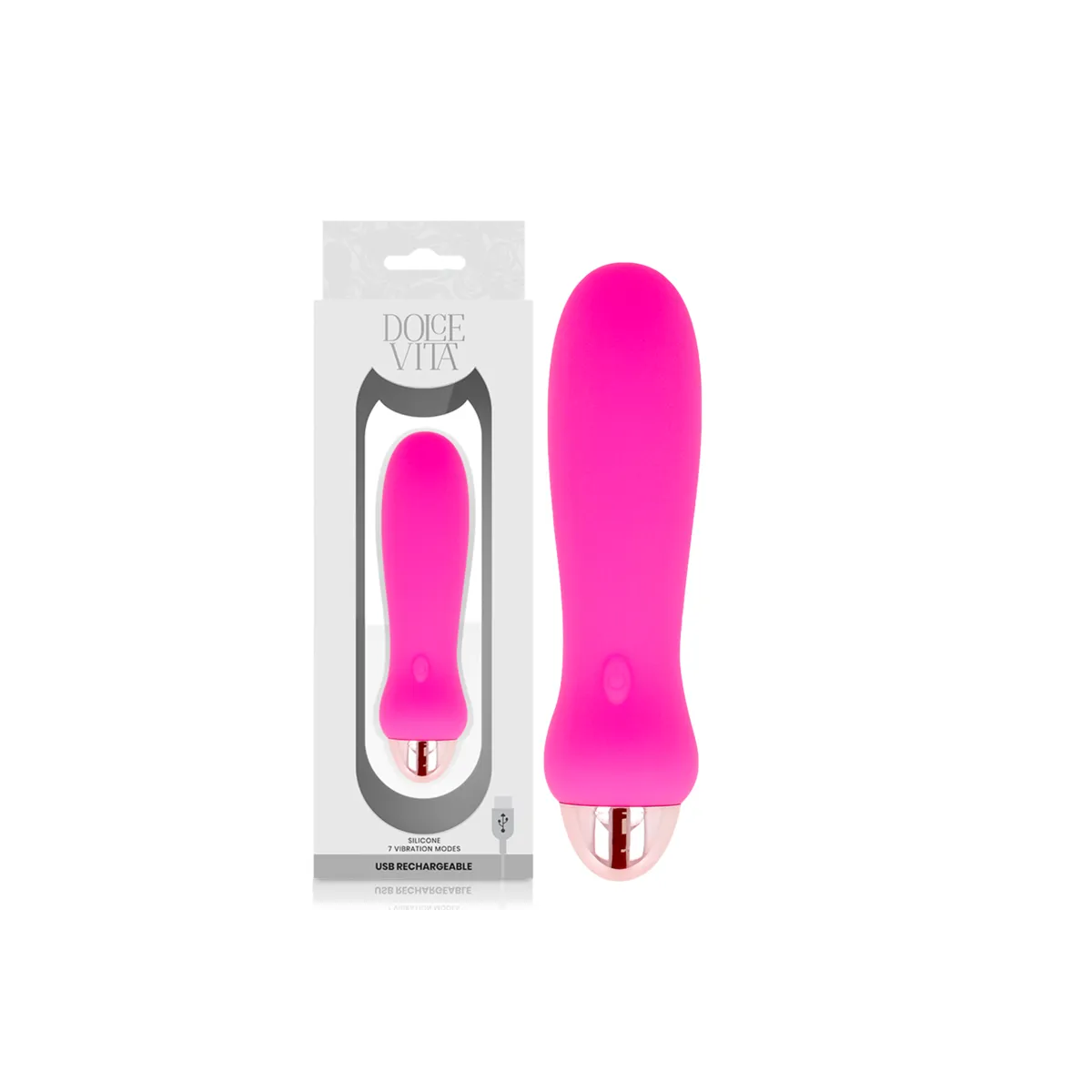 Aufladbarer Vibrator Fünf Rosa 7 Geschwindigkeiten von Dolce Vita | Fesselliebe.de