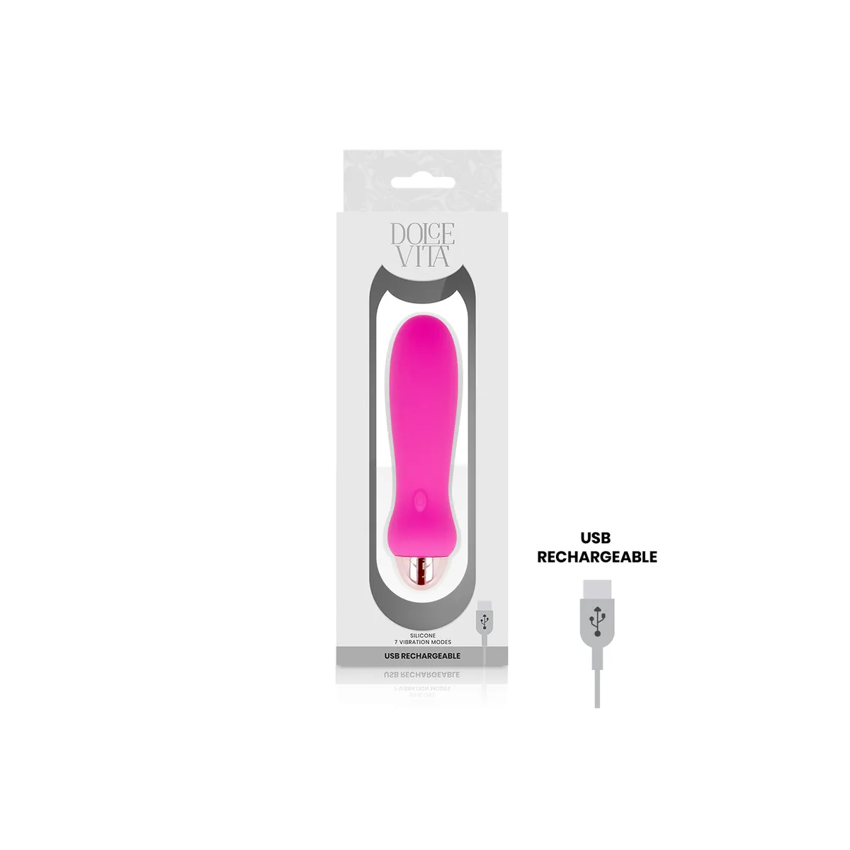 Aufladbarer Vibrator Fünf Rosa 7 Geschwindigkeiten von Dolce Vita | Fesselliebe.de