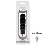 Aufladbarer Vibrator Sechs Schwarz 7 Geschwindigkeiten von Dolce Vita | Fesselliebe.de