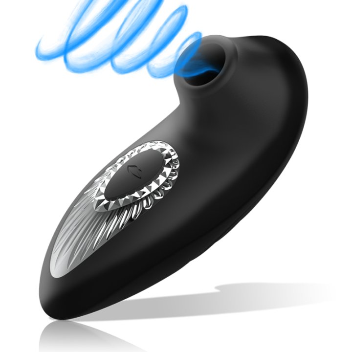 Drake Deluxe Sucking Vibe wiederaufladbares Silikon Schwarz von Black&Silver | Fesselliebe.de
