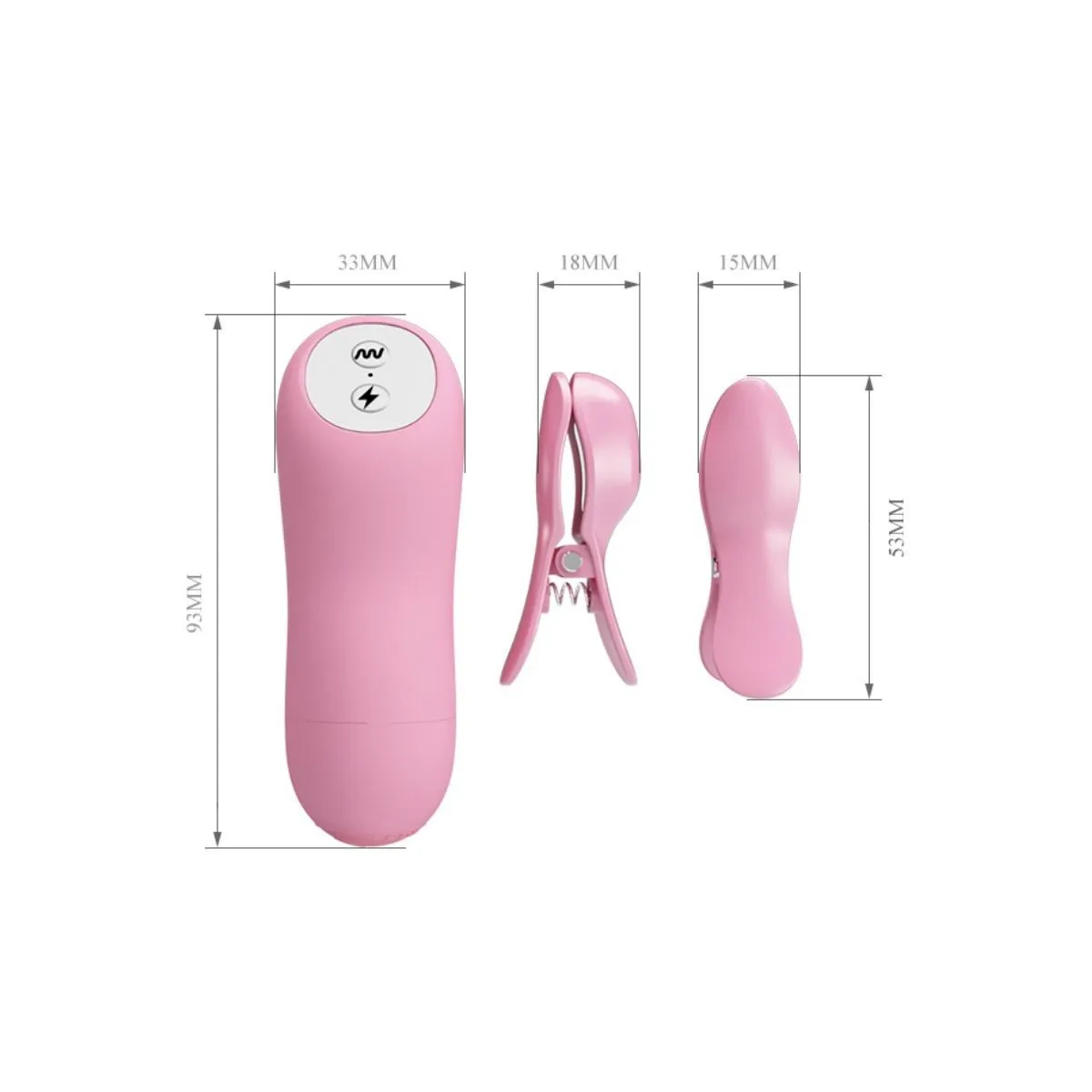 Romantische Wellenpinzette mit Vibration und Elektroschock von Baile | Fesselliebe.de