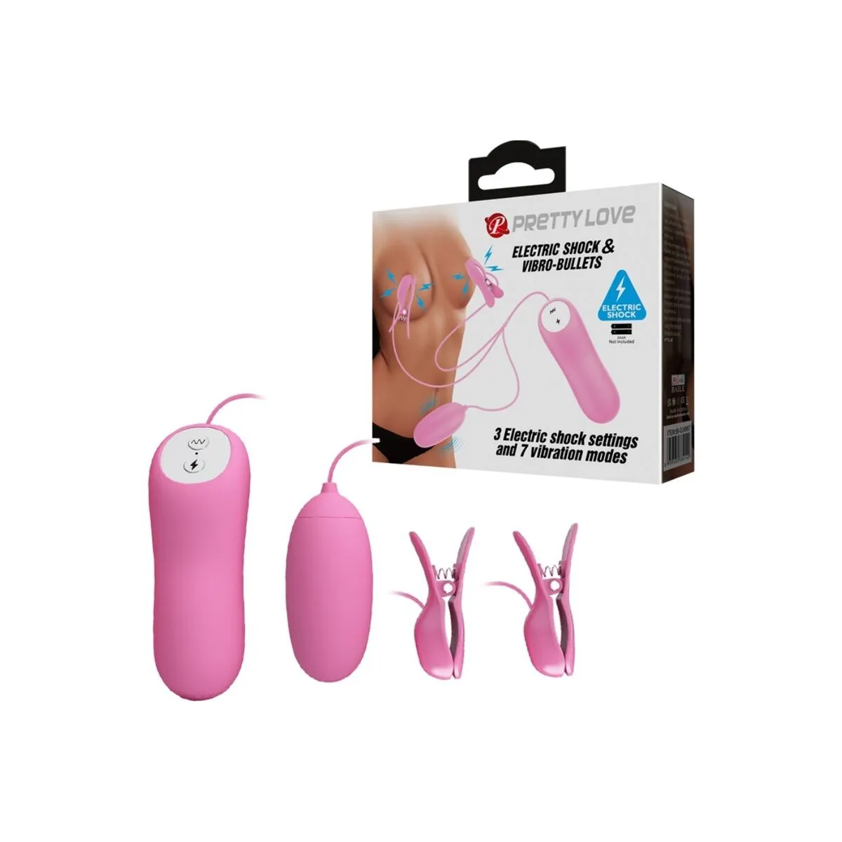 Pinzette mit Vibration und Rosa Eletroschock von Pretty Love | Fesselliebe.de