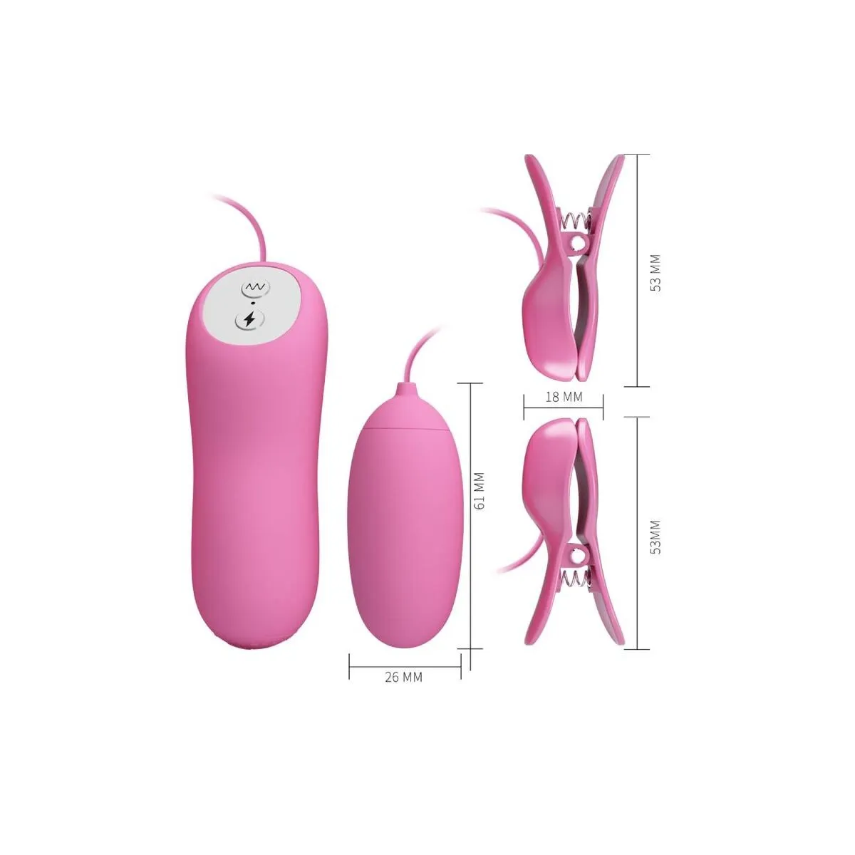 Pinzette mit Vibration und Rosa Eletroschock von Pretty Love | Fesselliebe.de