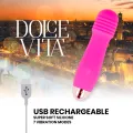 Aufladbarer Vibrator Drei Rosa 7 Geschwindigkeiten von Dolce Vita