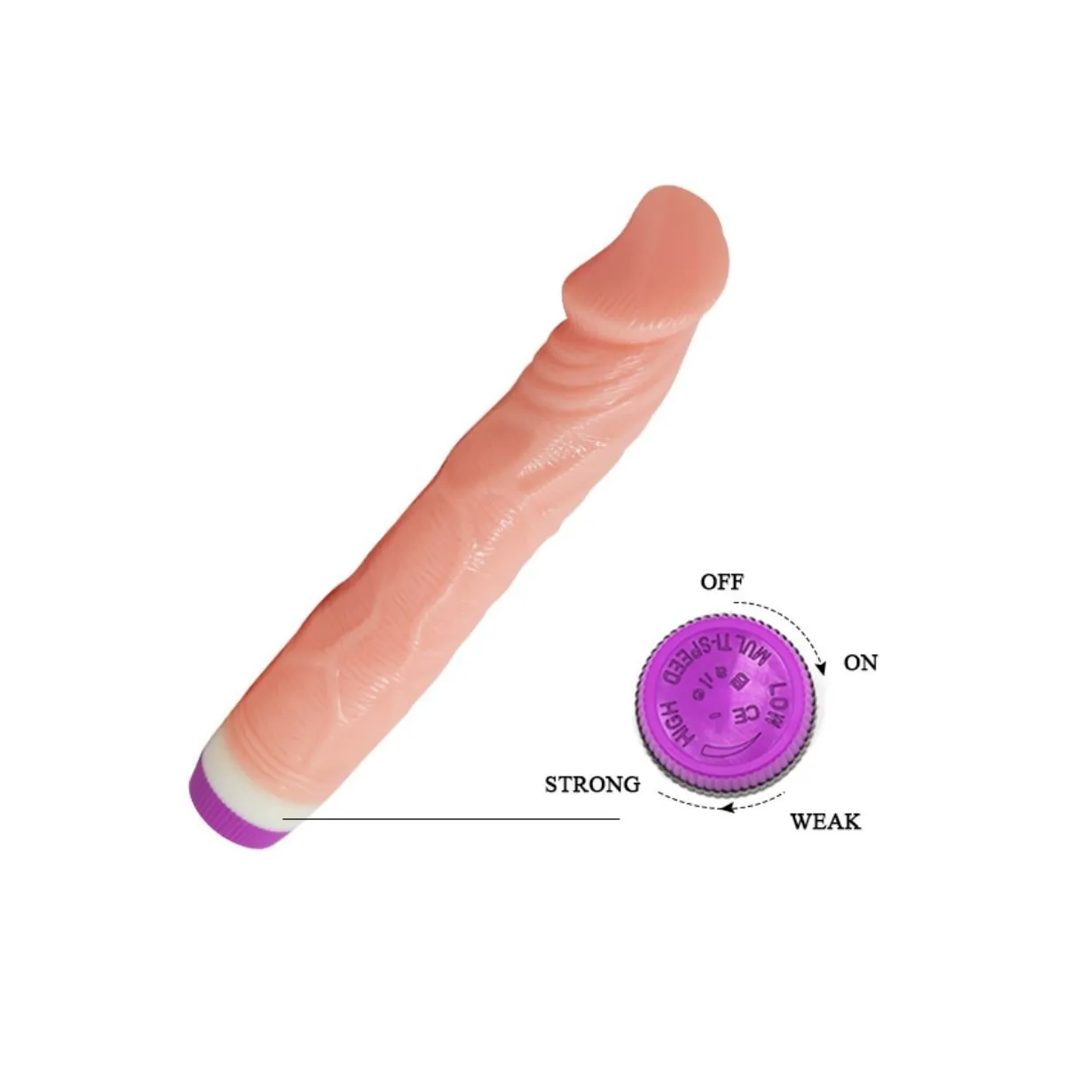 Natürlicher Realistischer Vibrator 22 cm von Baile Vibrators | Fesselliebe.de