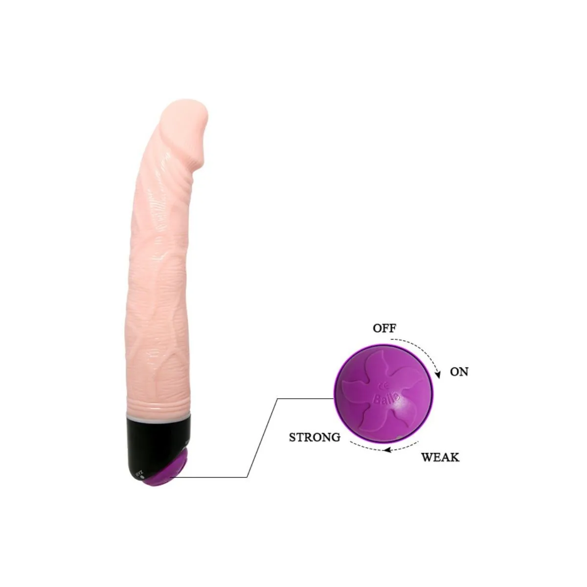 Adour Club Realistischer Vibrator 23 cm natürlich von Baile | Fesselliebe.de