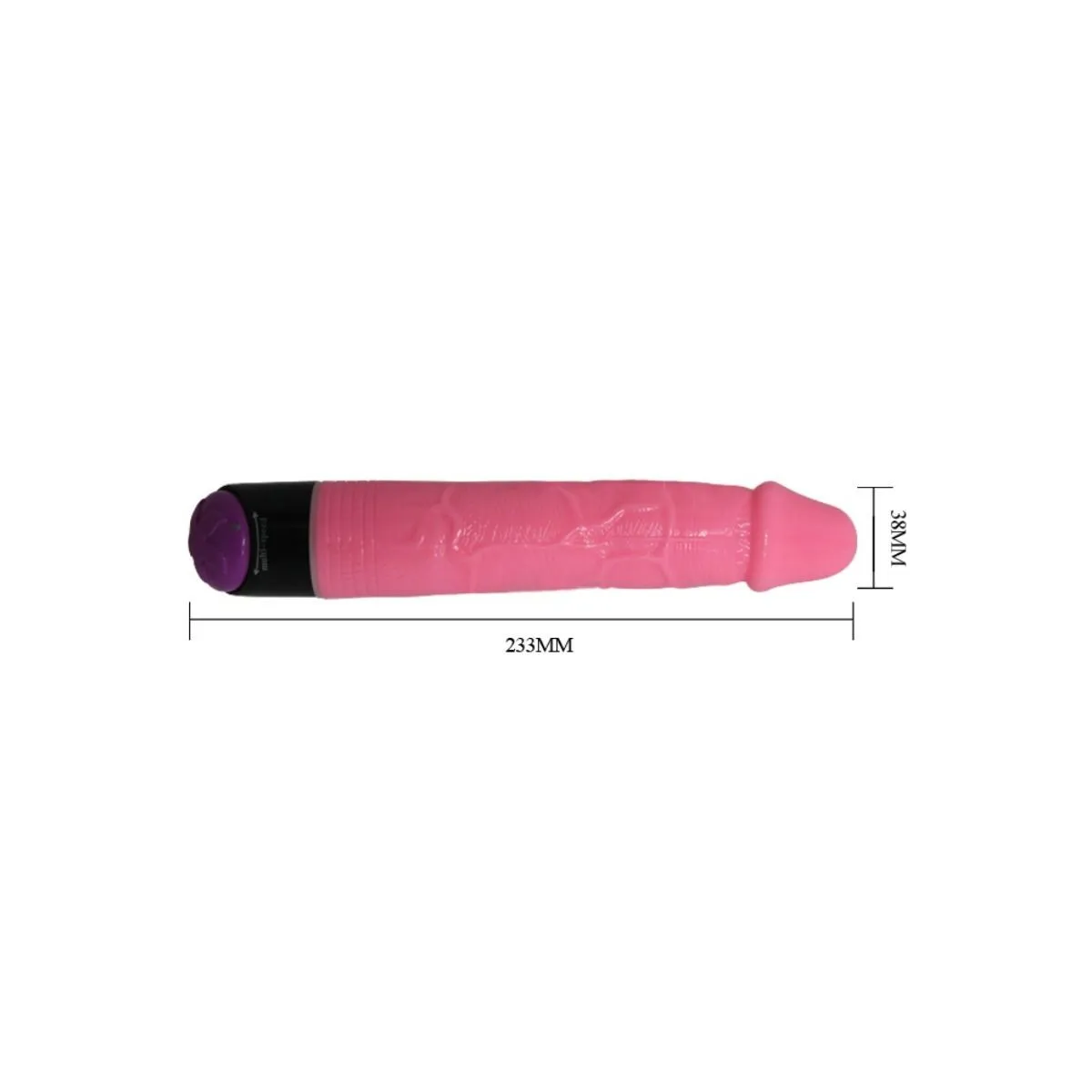 Bunter Sex Realistischer Vibrator Rosa 23 cm von Baile | Fesselliebe.de