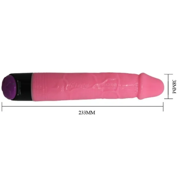 Bunter Sex Realistischer Vibrator Rosa 23 cm von Baile | Fesselliebe.de