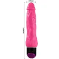 Bunter Sex Realistischer Vibrator Rosa 24 cm von Baile