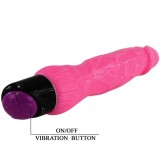 Bunter Sex Realistischer Vibrator Rosa 24 cm von Baile | Fesselliebe.de