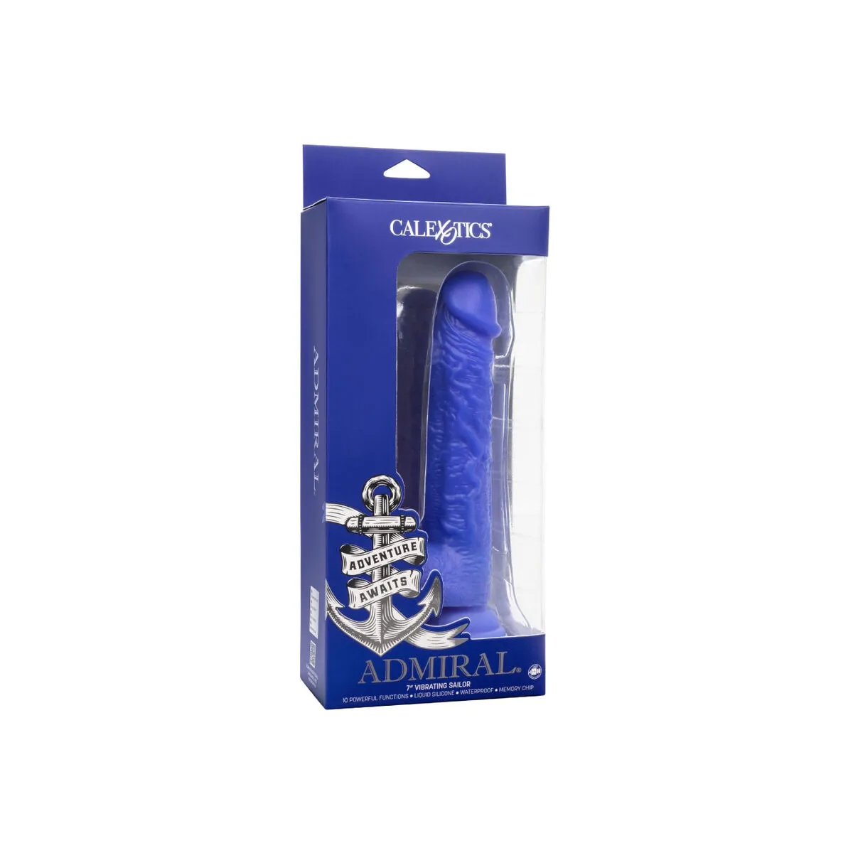 Admiral Sailor Realistischer Dildo-Vibrator Blau von Calexotics | Fesselliebe.de