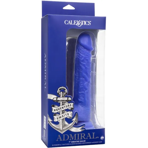 Admiral Sailor Realistischer Dildo-Vibrator Blau von Calexotics | Fesselliebe.de
