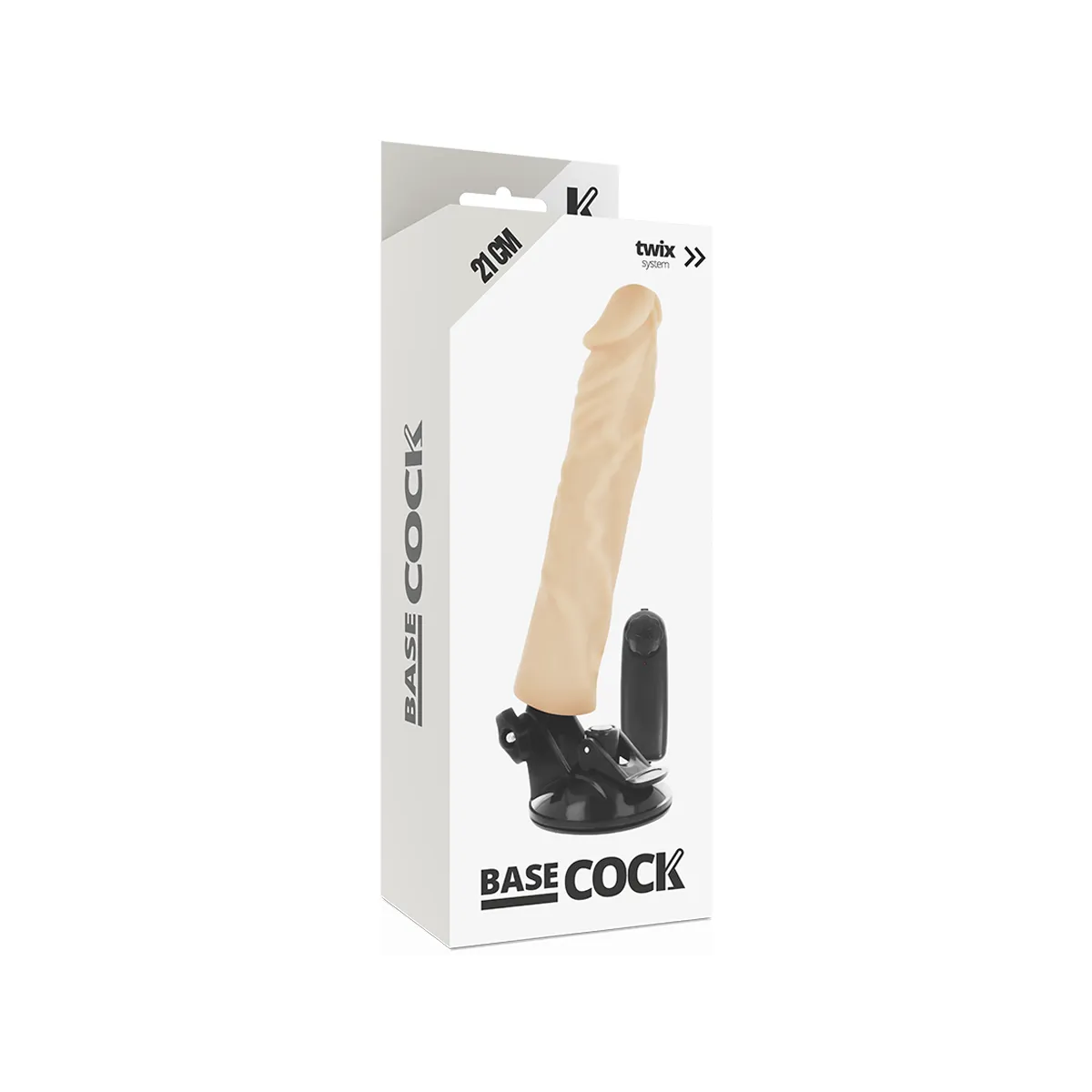 Realistischer Vibrator mit Fernbedienung natürlicher 21 cm -O- 4 cm von Basecock | Fesselliebe.de