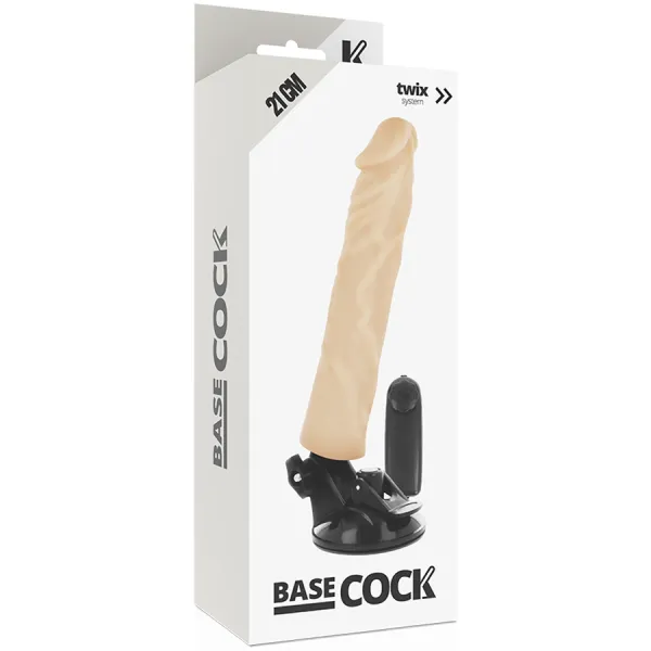 Realistischer Vibrator mit Fernbedienung natürlicher 21 cm -O- 4 cm von Basecock | Fesselliebe.de