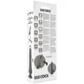 Realistischer Vibrator 2-1 Schwarz 18,5 cm -O- 4 cm von Basecock