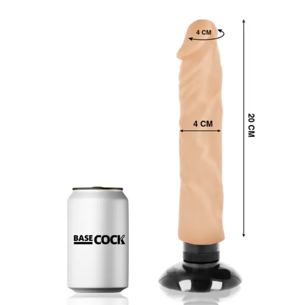 Realistischer Vibrator 2-1 natürlich 20 cm -O- 4 cm von Basecock | Fesselliebe.de